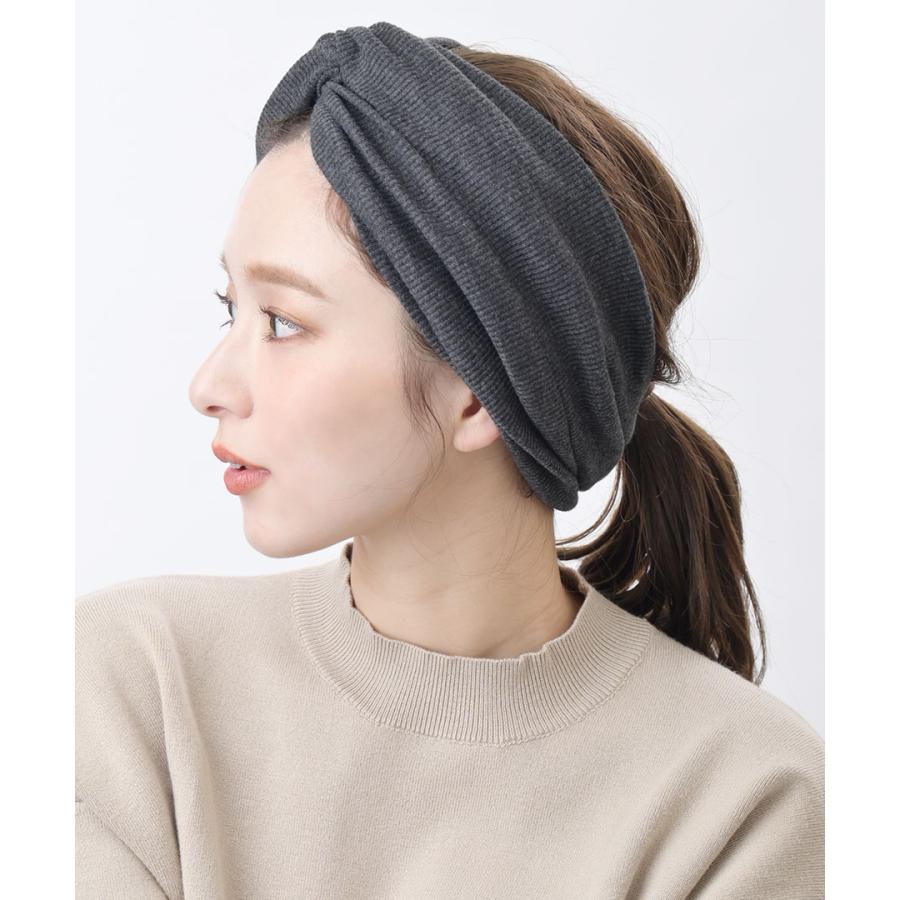 ヴァンテーヌ ボリュームワイドリブターバンヘアバンド ターバンヘア