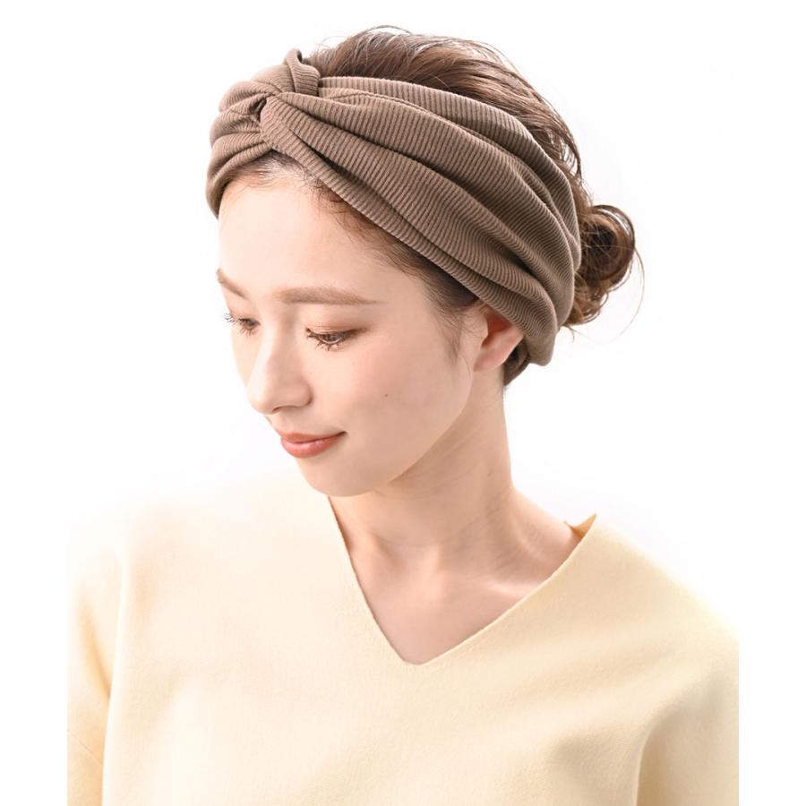 ヴァンテーヌ ボリュームワイドリブターバンヘアバンド ターバンヘア