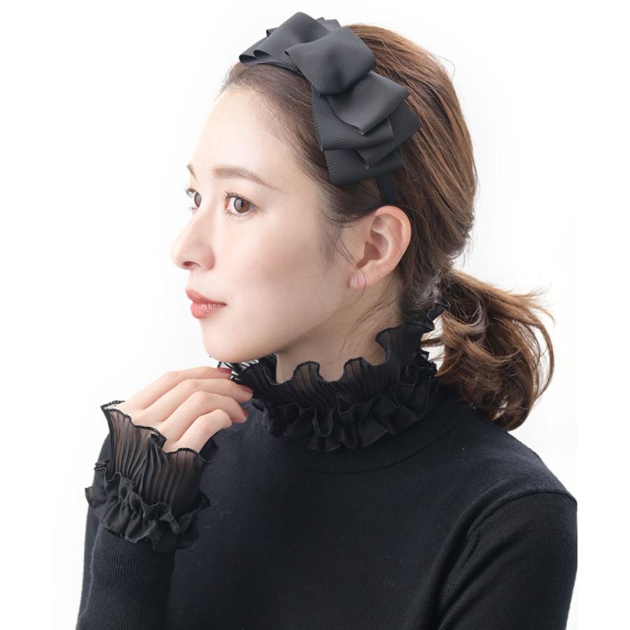 ヴァンテーヌ カチューシャ グログラン リボン ボリューム 結婚