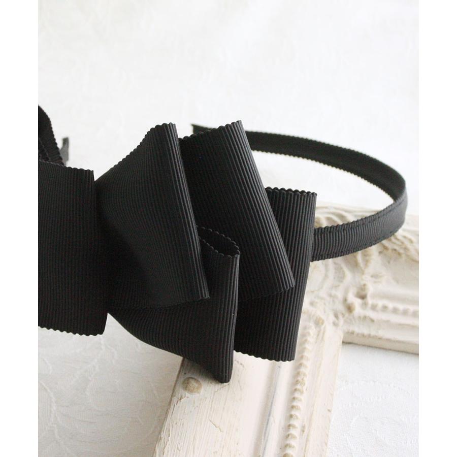 ヴァンテーヌ カチューシャ グログラン リボン ボリューム 結婚式