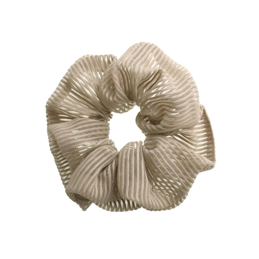 ヴァンテーヌ シュシュ ストライプ 柄 オフィス カジュアル ヘア