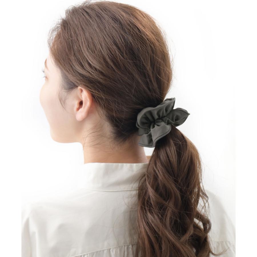 ヴァンテーヌ シュシュ カラー パイピング シンプル タフタ 無地