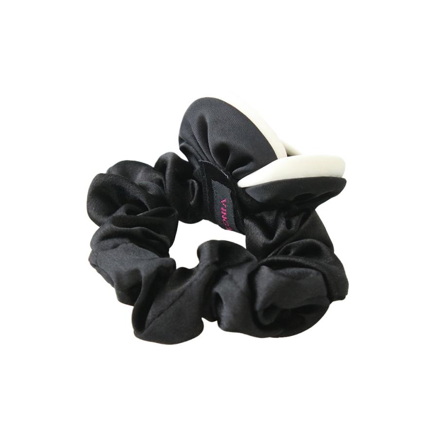 ヴァンテーヌ シュシュ カメリア Sサイズ バイカラー 白黒 ヘアゴム