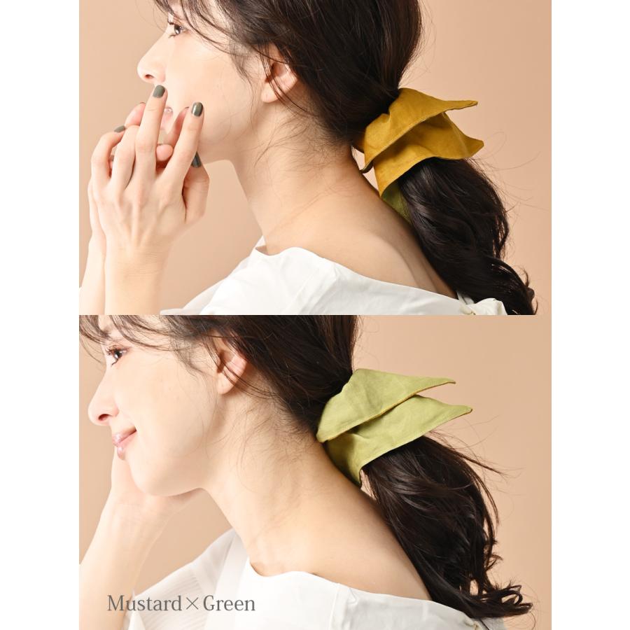 ヴァンテーヌ リバーシブルスクエアシュシュ 2way ヘアアレンジ