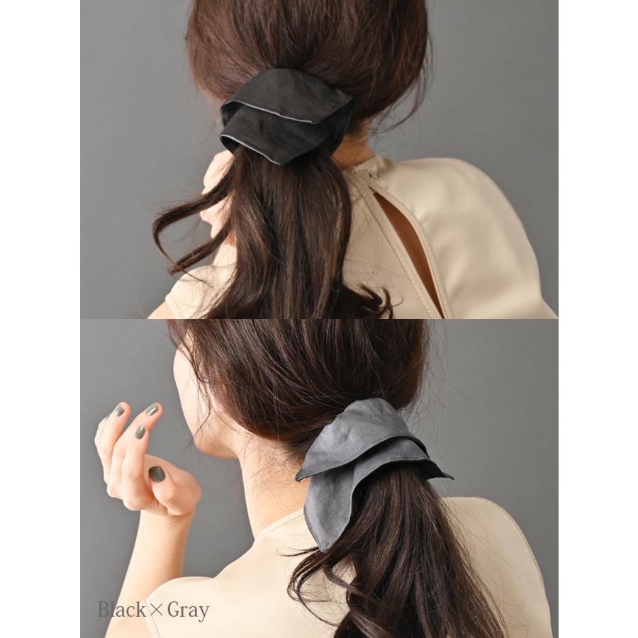 ヴァンテーヌ リバーシブルスクエアシュシュ 2way ヘアアレンジ