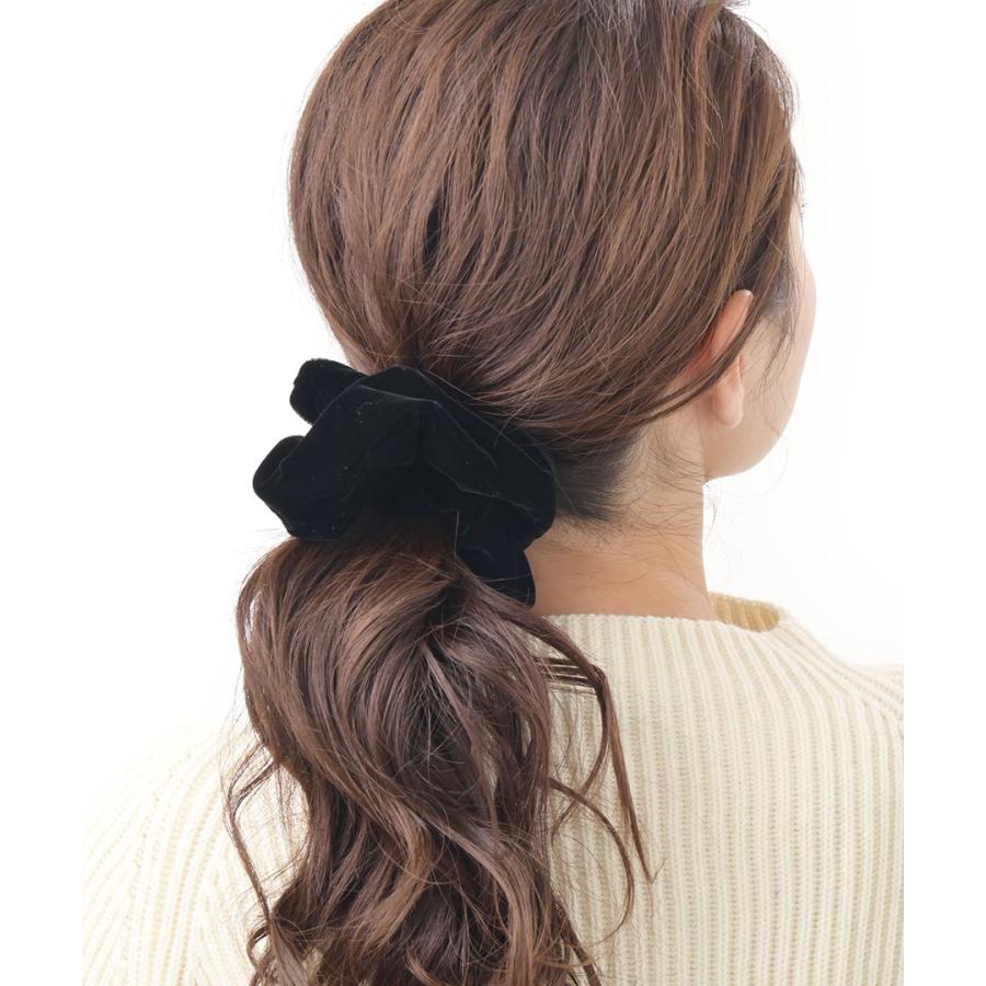 ヴァンテーヌ ベロアシュシュ ブラック ヘアアクセサリー シンプル