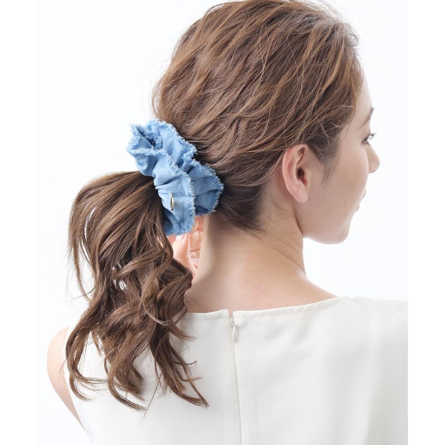 シュシュ ヘアアクセサリー デニム フリンジHS-95 アクセサリーSHOP 