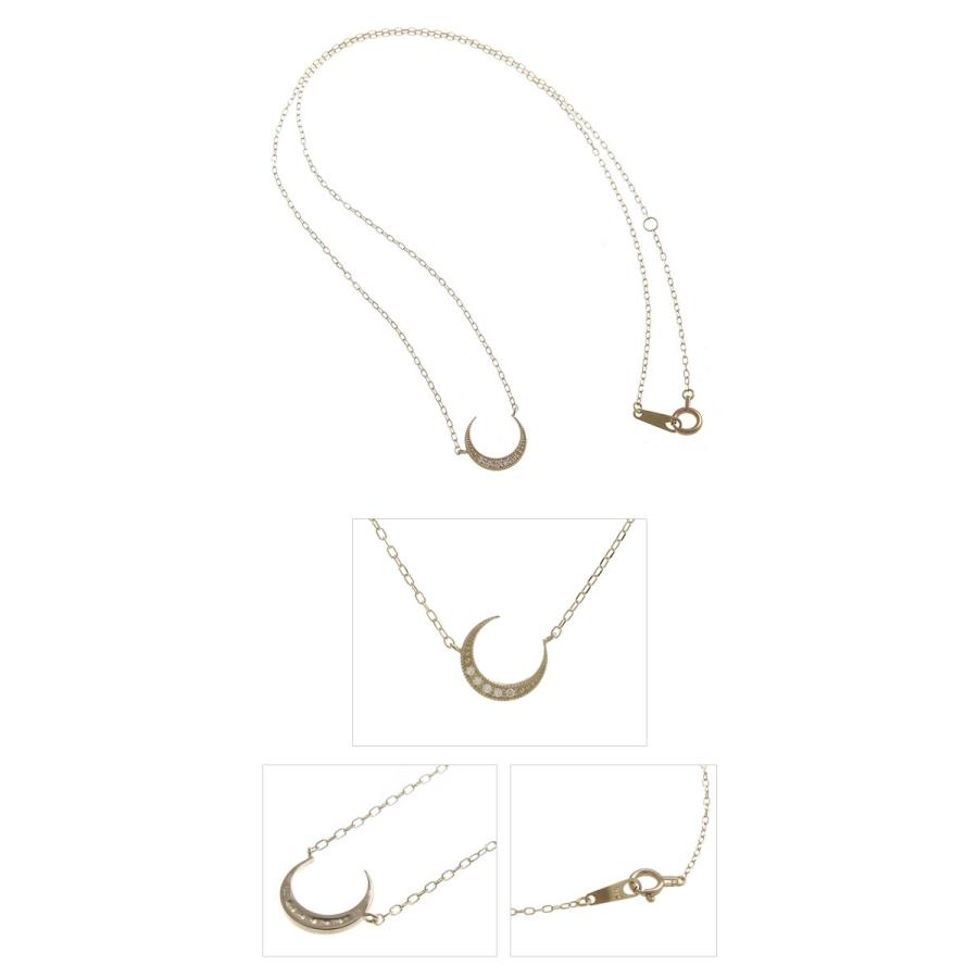 ｋ10 ムーンモチーフネックレス ダイヤモンド 0 02ct イエローゴールド レディース ジュエリー 女性 プレゼント リュクスlc 57 Lc 57 神戸ヴァンテーヌ 通販 Yahoo ショッピング