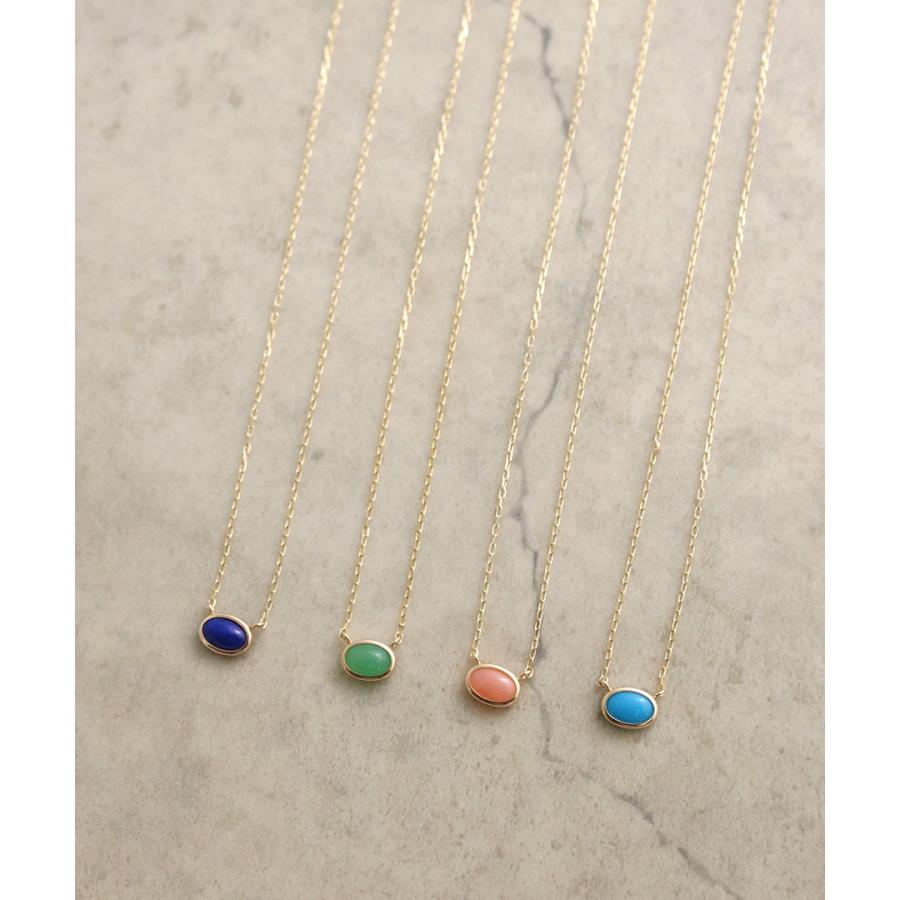 ヴァンテーヌ K10 ネックレス 天然石 ターコイズ 誕生石 12月 オーバル