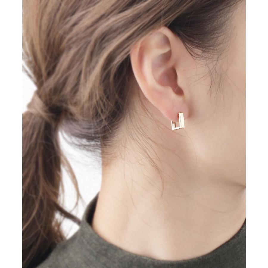 ヴァンテーヌ K10 ピアス フープ スクエア ミニ イエロー