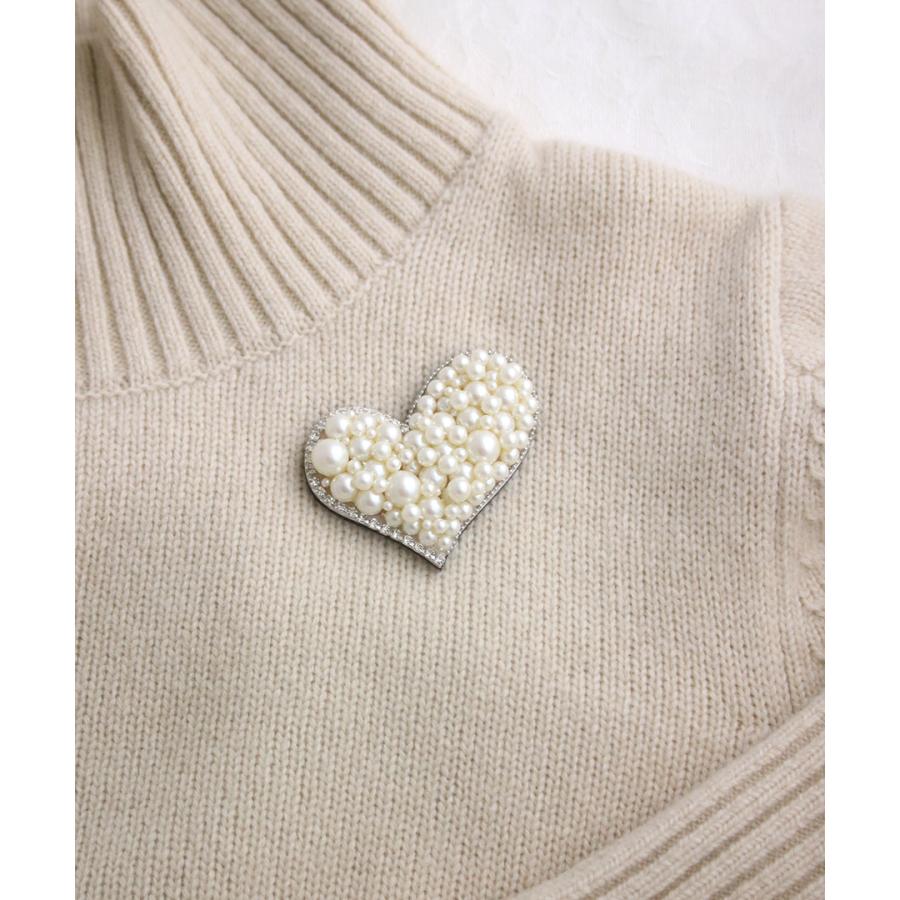 ピンブローチ　ハート　チェーン　18K  パール 楽天市場】ハート（ブローチ｜レディースジュエリー