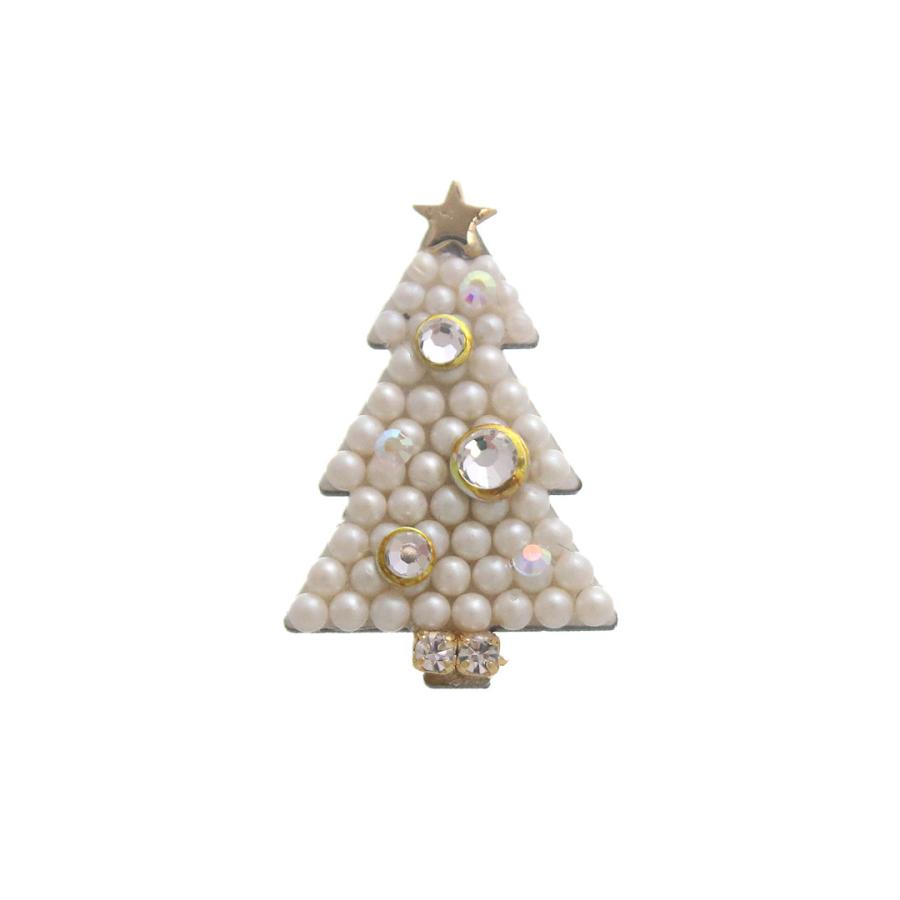 ヴァンテーヌ ブローチ マグネット クリスマスツリー マルチカラー