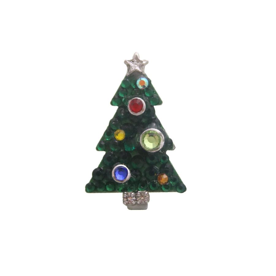 ヴァンテーヌ ブローチ マグネット クリスマスツリー マルチカラー