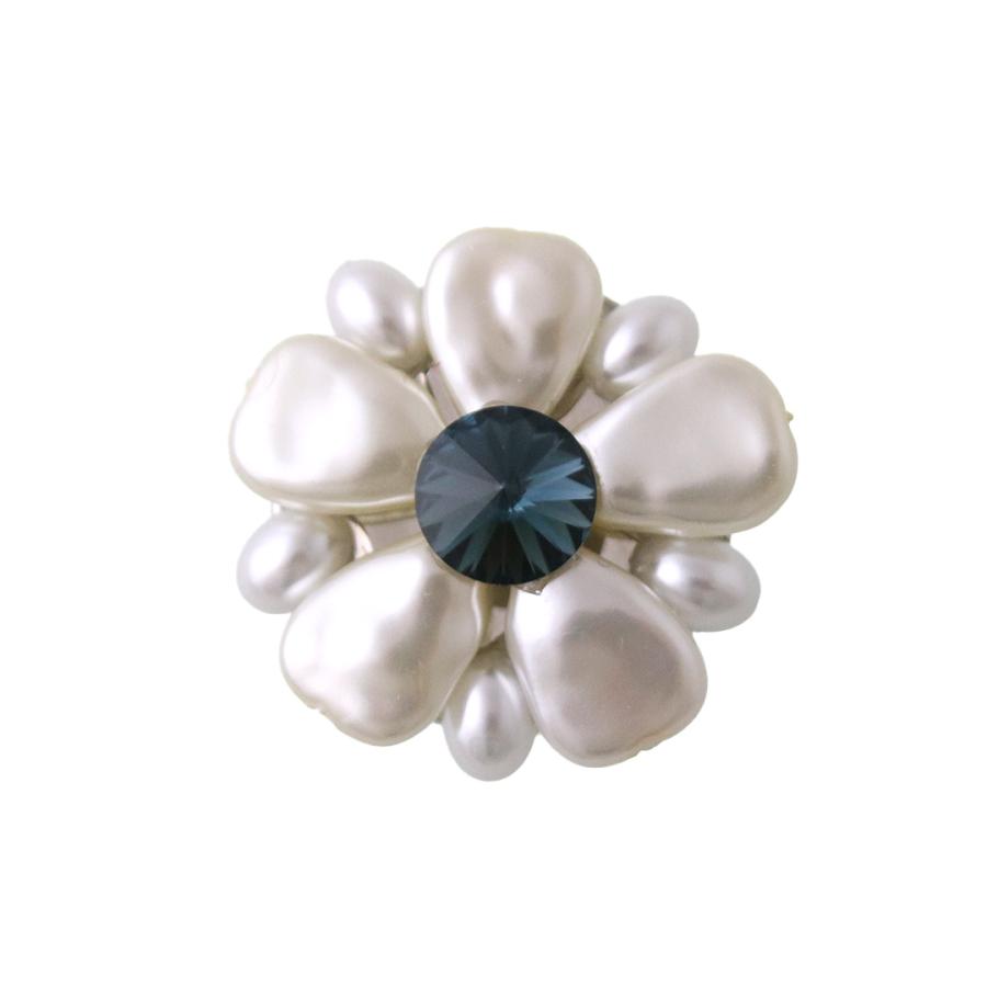 ヴァンテーヌ ボタンカバー ビジュー パール フラワー ストーン ボタン