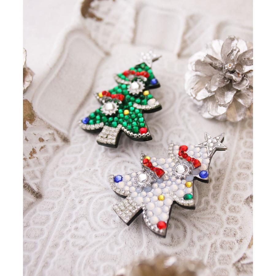 ヴァンテーヌ ブローチ クリスマスツリー マルチカラー ビジュー X'mas