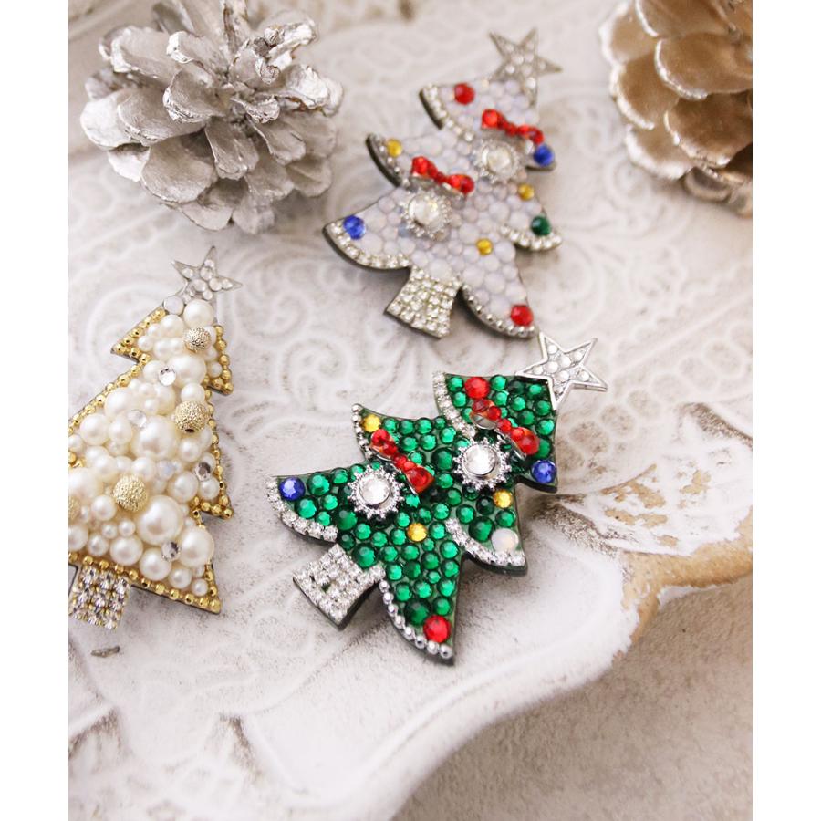 ヴァンテーヌ ブローチ クリスマスツリー マルチカラー ビジュー X'mas