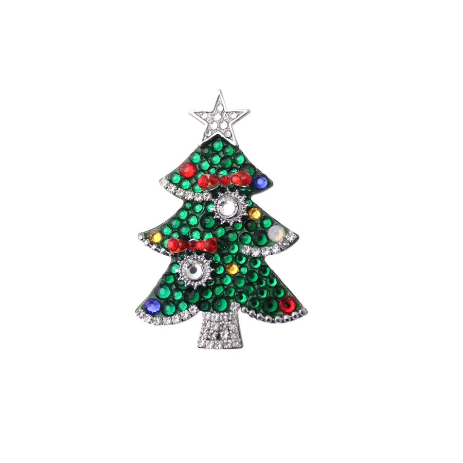 ヴァンテーヌ ブローチ クリスマスツリー マルチカラー ビジュー X'mas