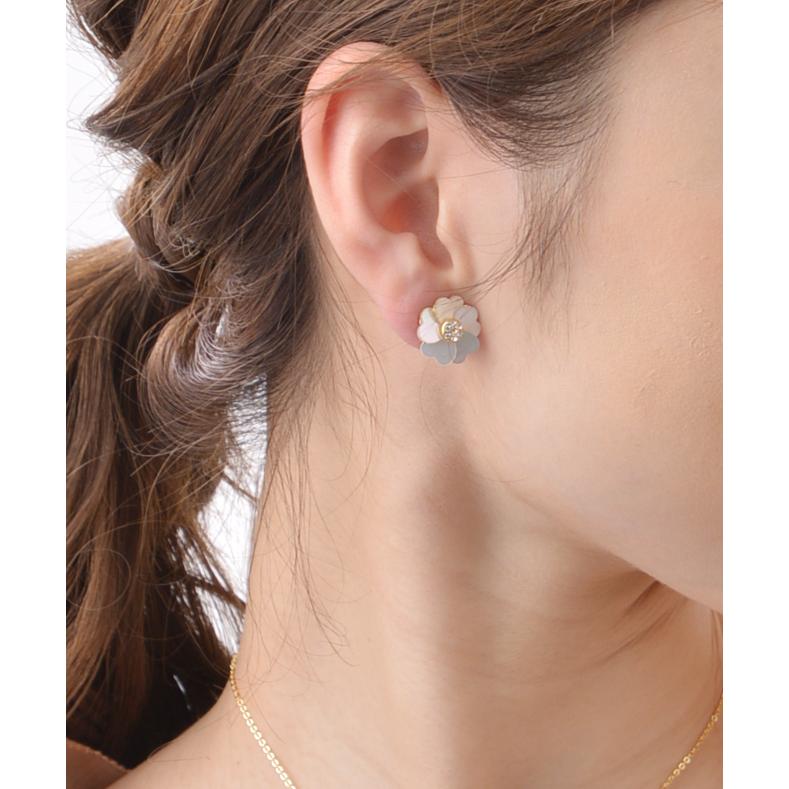 手数料安い レディース イヤリング ピアス 可愛い フラワーピアス お花 大人っぽい チタンポスト 結婚式 2次会 30代 40代 大人 人気 ネコポス送料無料 フラワー シェル風 ゴールド 大人可愛い 上品 かわいい おしゃれ プレゼント P1907 Tepsa Com Pe