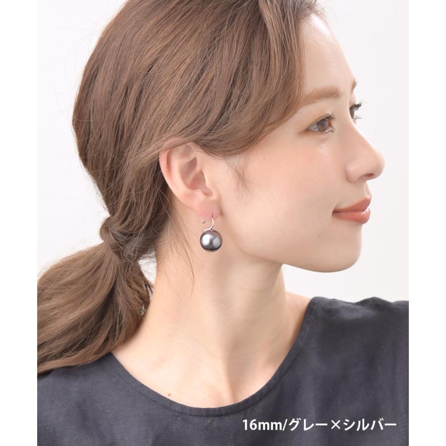 ヴァンテーヌ パール ピアス 一粒 フックピアス（14mm/16mm）大粒 結婚