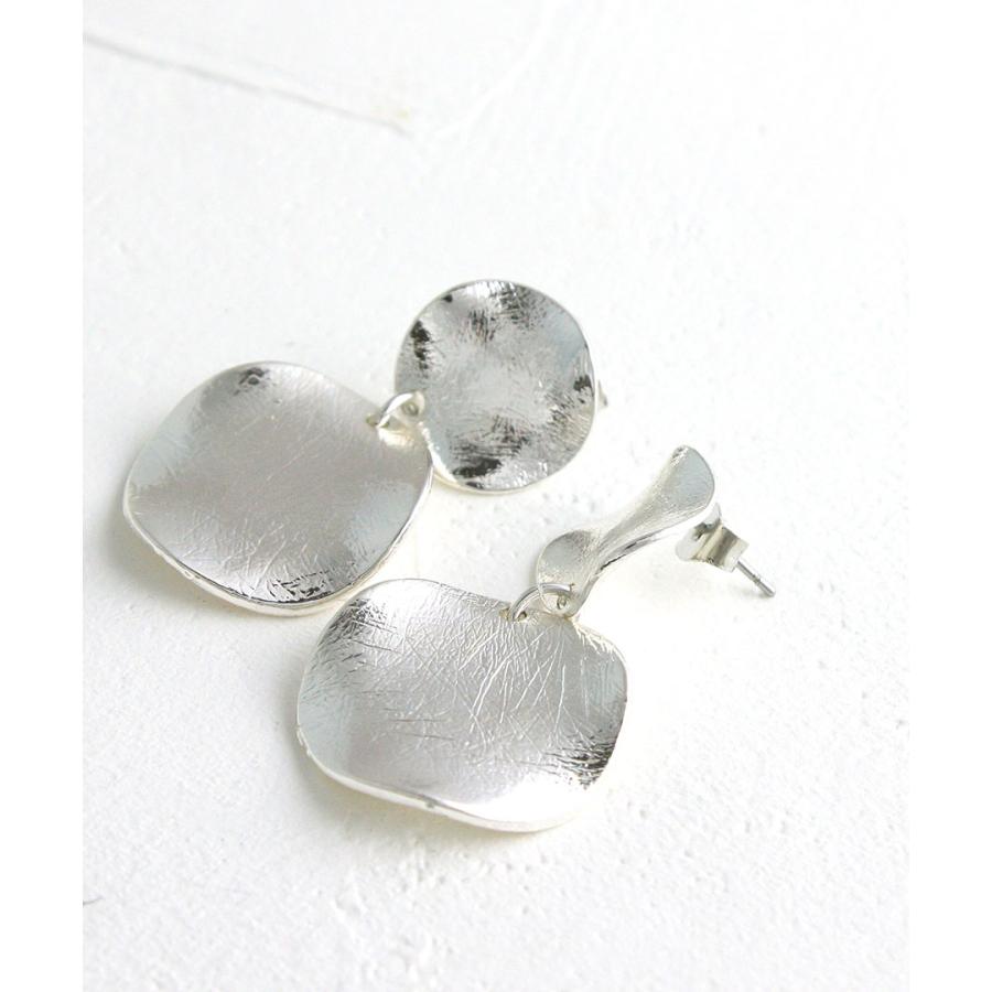 ヴァンテーヌ ダブルウェーブプレートピアス イヤリング 大ぶり P1494