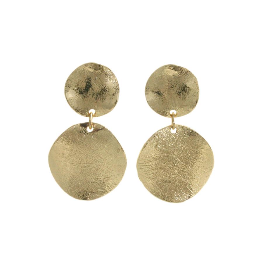 ヴァンテーヌ ダブルウェーブプレートピアス イヤリング 大ぶり P1494