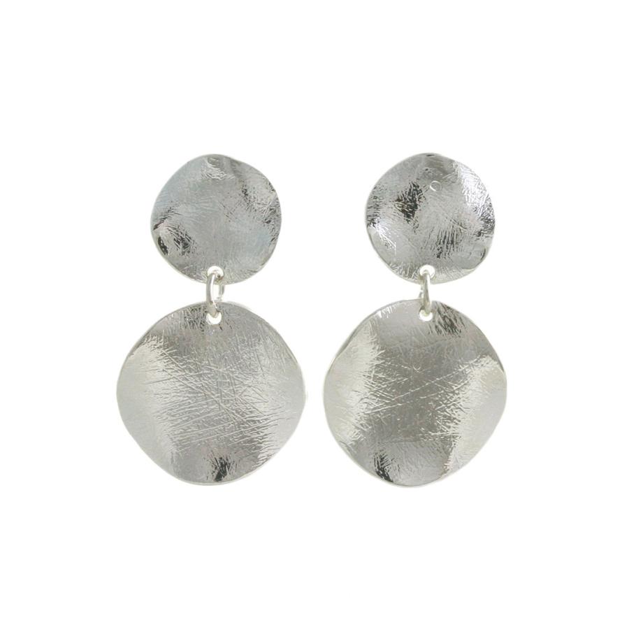 ヴァンテーヌ ダブルウェーブプレートピアス イヤリング 大ぶり P1494