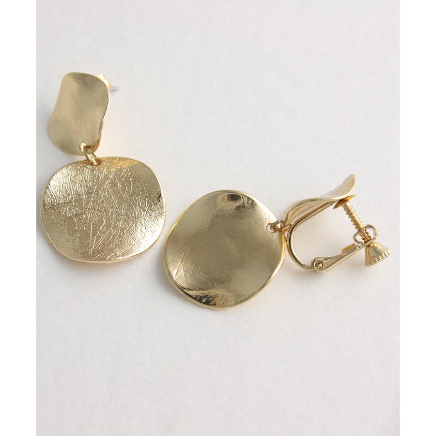 【専用】美品♡アガット アンバーピアス【プレーヌ・リュヌ】 ヴァンテーヌ ダブルウェーブプレートピアス イヤリング 大ぶり P1494