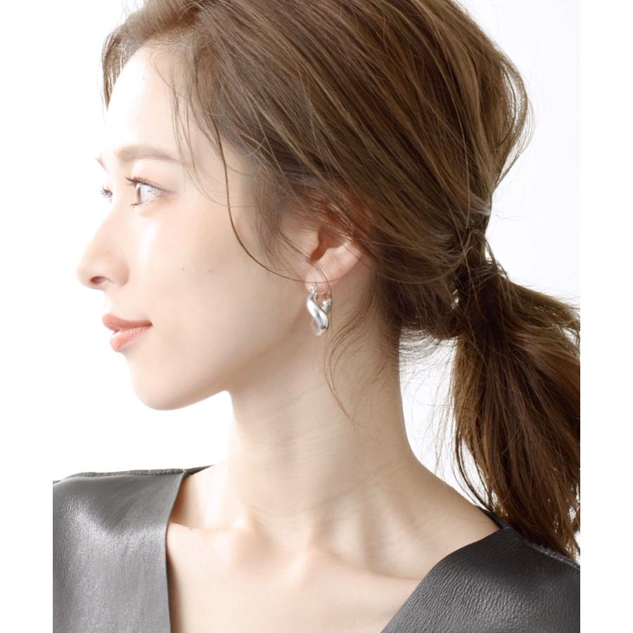 VINTAGE ヴィンテージ シルバー925 シンプルフープピアス/イヤリング シルバー) フープピアス 太め ステンレス ピアス イヤリング
