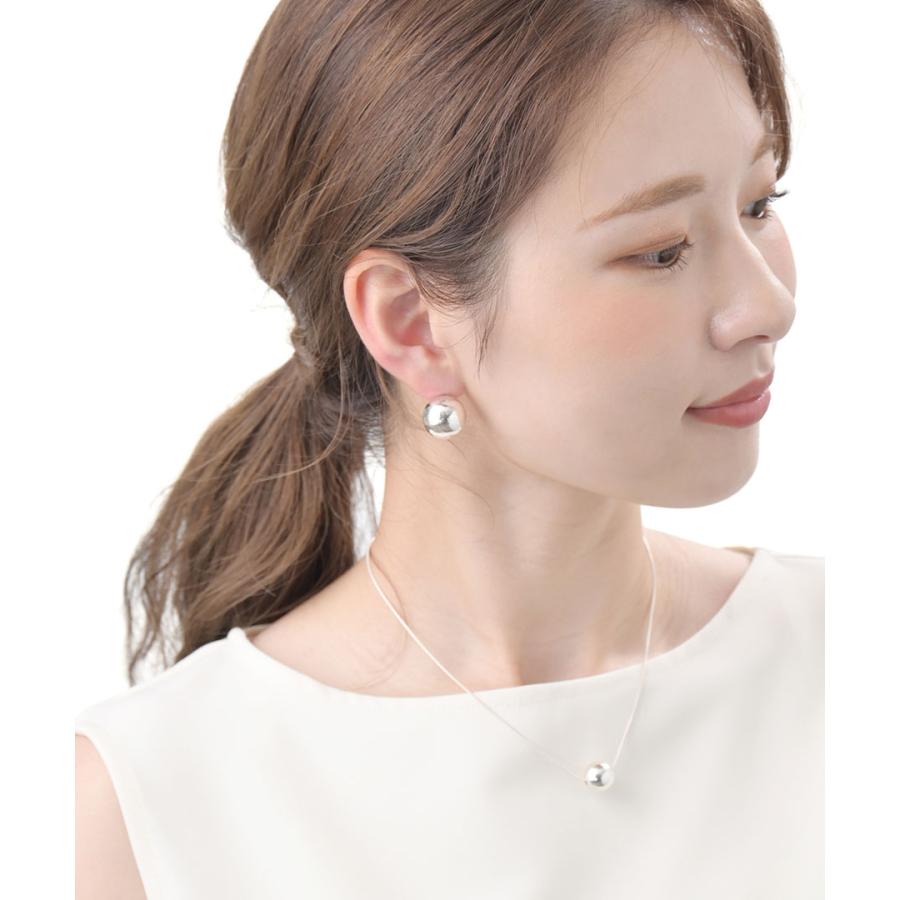 ete/パール ピアス ウェーブライン/プラチナム/SV925 K18