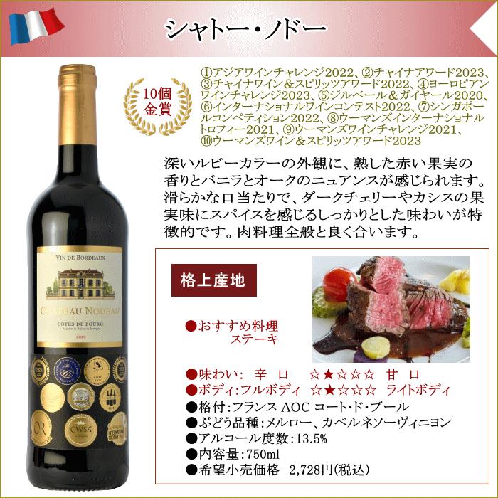 赤ワイン シャトー・ノドー 2019 フランス AOC コート・ド・ブール