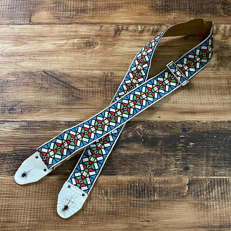 ヴィンテージ］ACE / 1960年代製 Vintage Guitar Strap Blue Stained