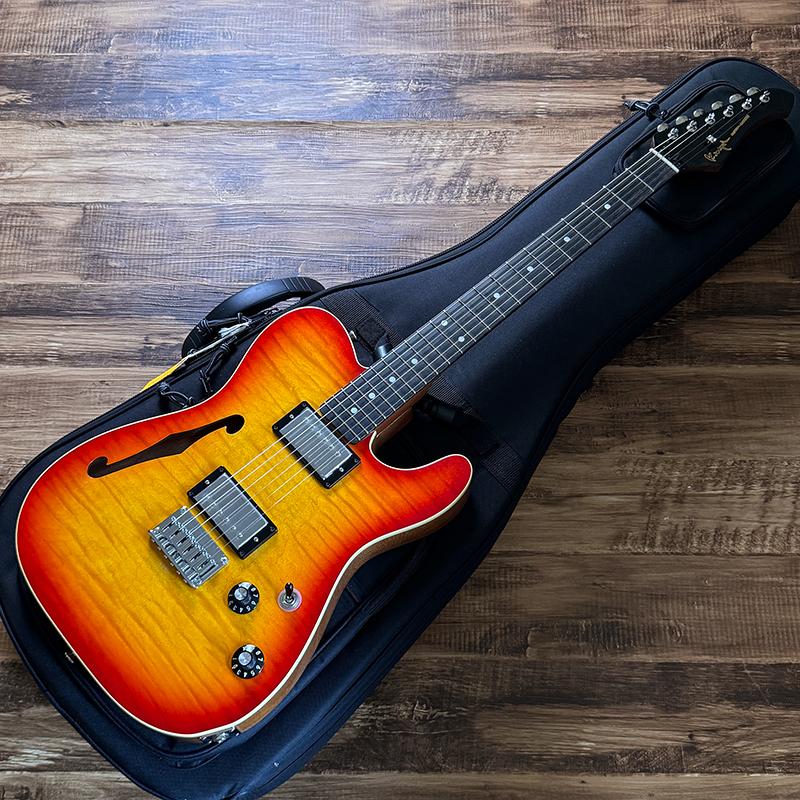 中古］K.Nyui Custom Guitars / KNTE Semi-Hollow Cherry Sunburst