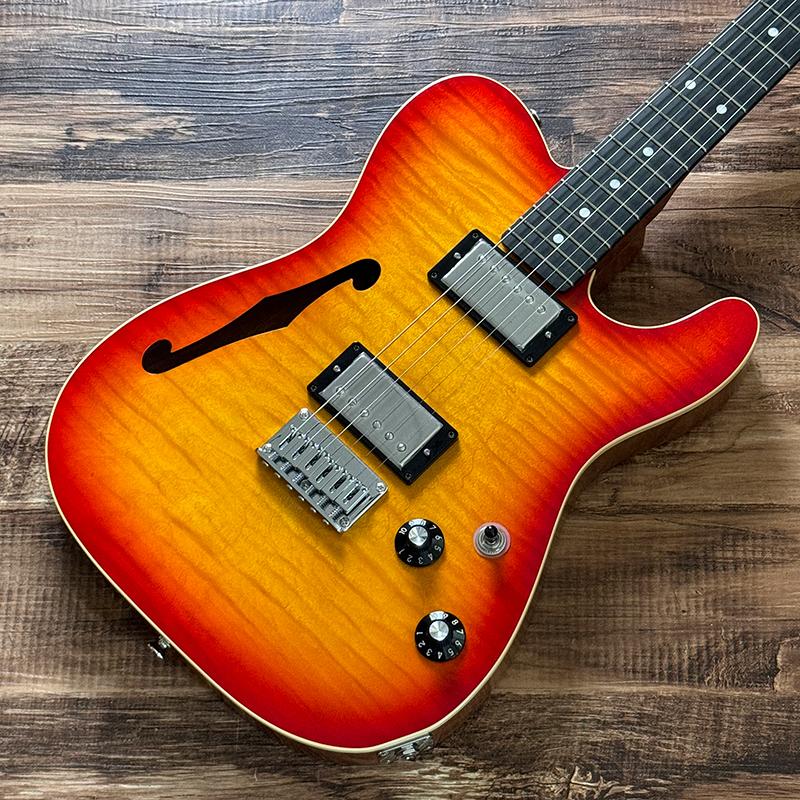 中古］K.Nyui Custom Guitars / KNTE Semi-Hollow Cherry Sunburst