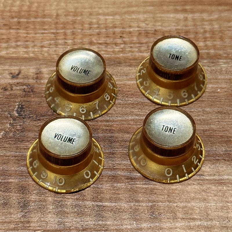 ヴィンテージ］Gibson / Early 1960's Gold Refrector Knob Set