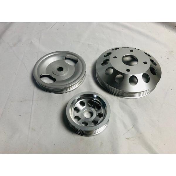 シルビア　SR20DET　大径ウォーターポンププーリー　s13 s14 s15 S14 S15 シルビア 3点 アルミ プーリー 大径ウォーターポンプ パワステ