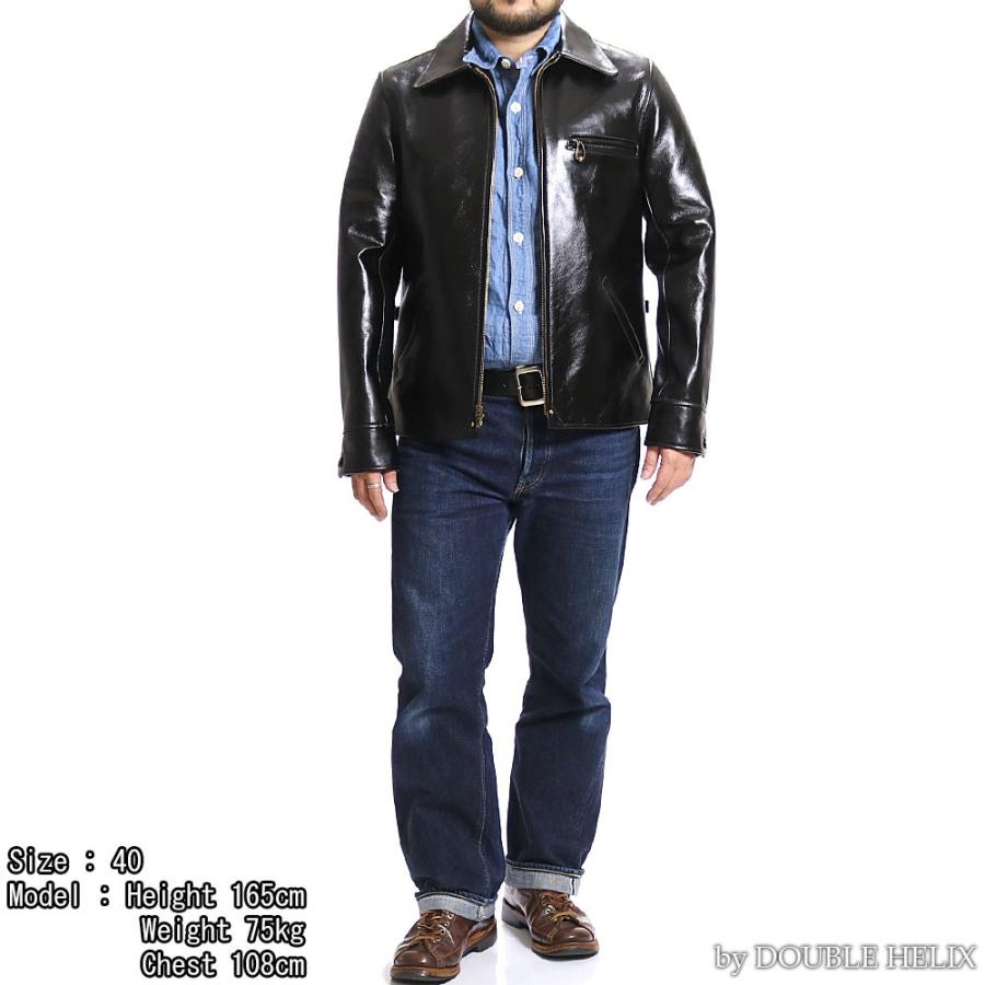 返品不可】DOUBLE HELIX RT06 ホースハイドジャケット HORSEHIDE