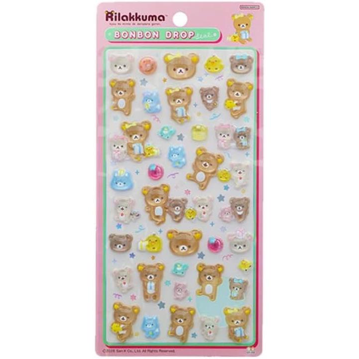 サンスター文具 新品 ボンボンドロップシール リラックマ なかよし