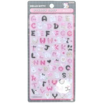 【激レア/新品】ハローキティ ボンボンドロップシール 文字 2種セット 推し活 サンスター文具 新品 ボンボンドロップシール ハローキティ サンリオ