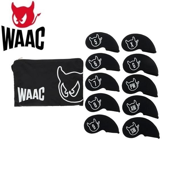 ワック ゴルフ ヘッドカバー UNISEX ユニセックス アイアンカバー セット ブラック WAAC 072242863 | WAAC