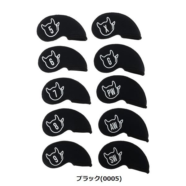 ワック ゴルフ ヘッドカバー UNISEX ユニセックス アイアンカバー セット ブラック WAAC 072242863 | WAAC | 01