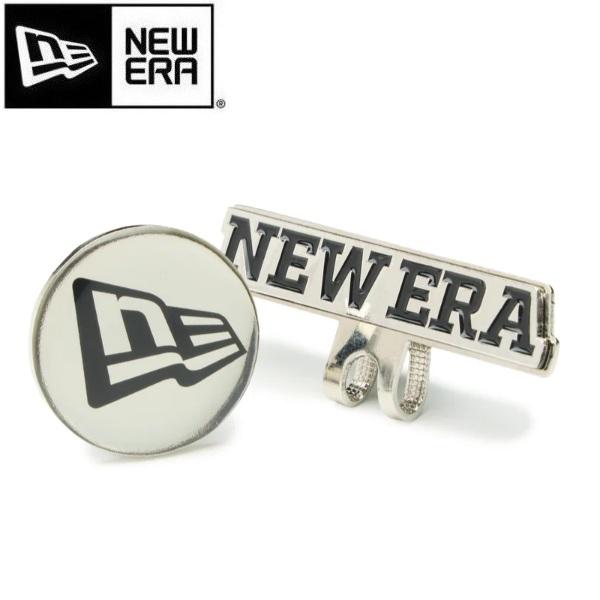 ニューエラ ゴルフ ベーシックマーカー ワードマークロゴ/フラッグロゴ シルバー/ブラック NEWERA (14864764) | NEW ERA