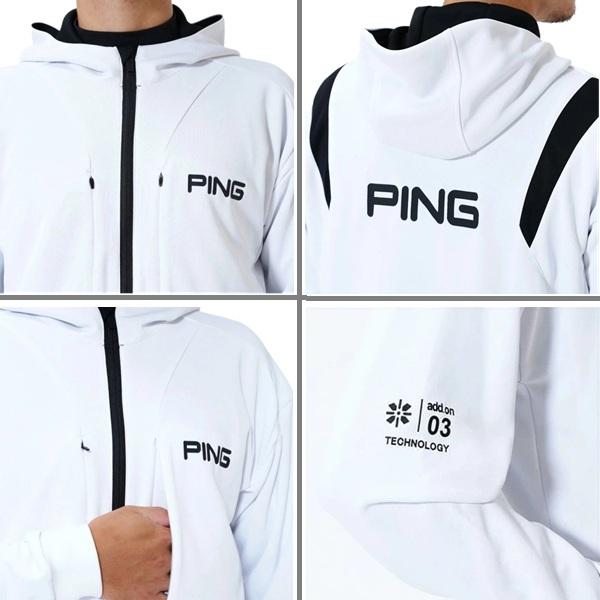 ピン ゴルフ メンズ コンパクトニット フルジップ フーディー ブルゾン＜AddElm＞   PING 621-3242801 | PING | 07