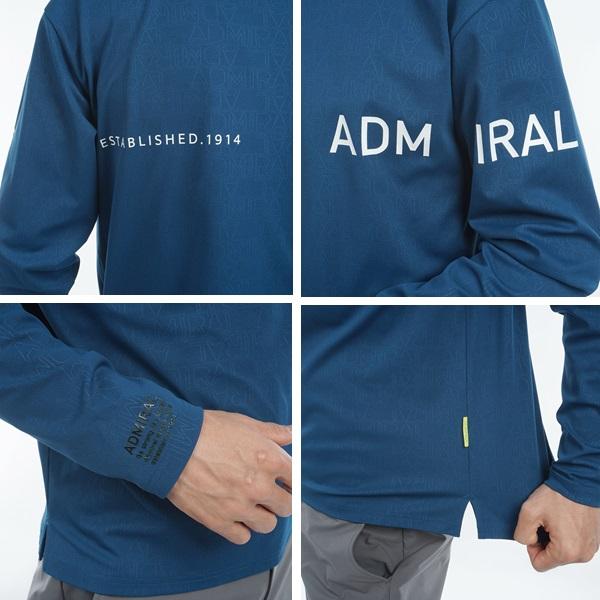 アドミラル ゴルフ メンズ ロゴエンボスストレッチ ロングスリーブ モックネックシャツ ADMIRAL GOLF ADMA463 2024年秋冬モデル | Admiral Golf | 08