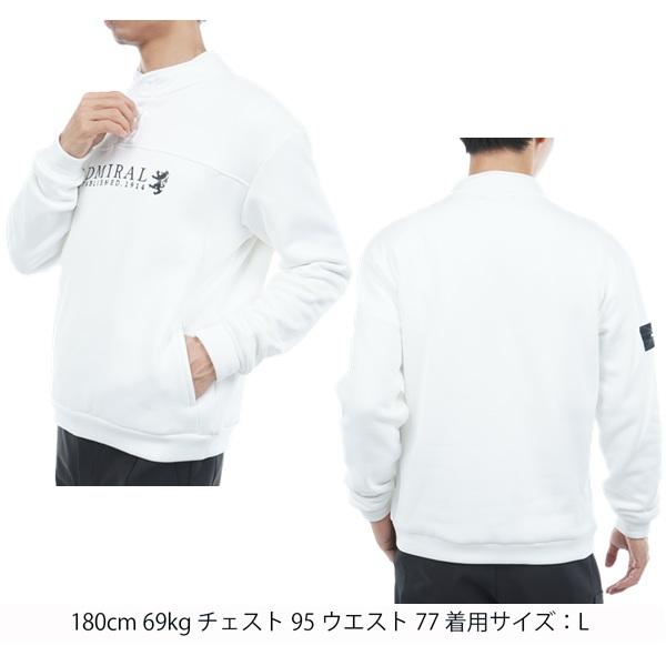 アドミラル ゴルフ メンズ カルイシ ハーフドットボタン スウェット ADMIRAL GOLF ADMA571 2025年秋冬モデル | Admiral Golf | 05