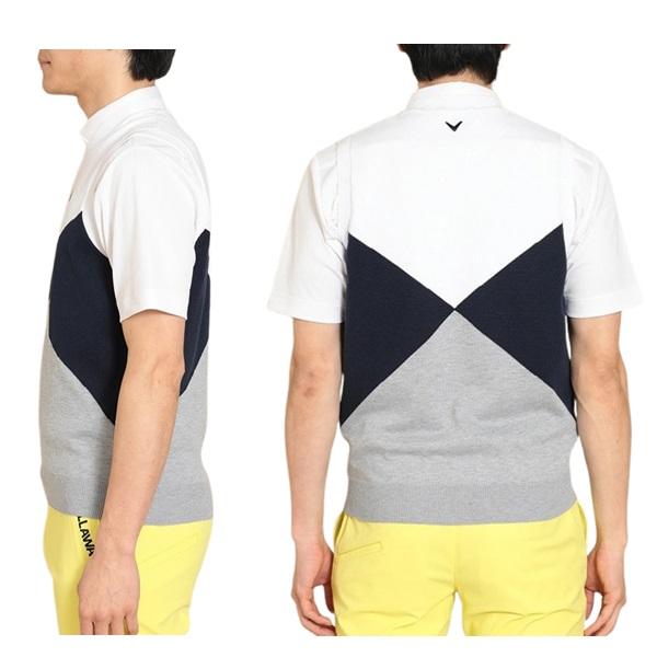 Callaway キャロウェイ メンズ ゴルフウェア ベスト アーガイル 綿