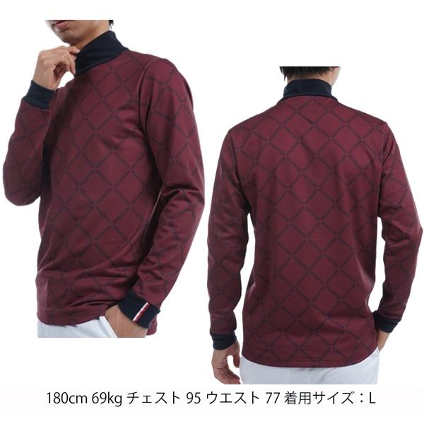 トミーヒルフィガー ゴルフ メンズ ダイヤロゴプリント 長袖ハイネックシャツ TOMMY HILFIGER GOLF THMA481 秋冬モデル | TOMMY HILFIGER GOLF | 05
