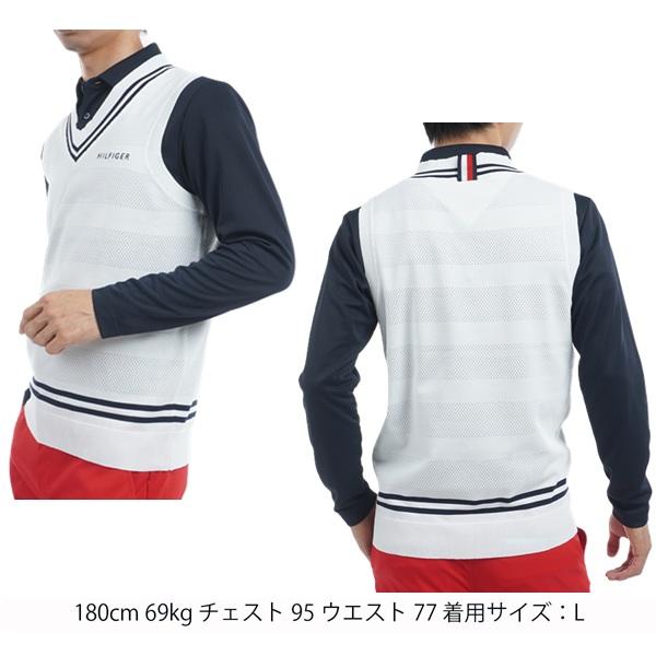 トミーヒルフィガーゴルフ メンズ シャドーストライプ クリケットニットベスト TOMMY HILFIGER GOLF THMA510 2025年春夏モデル | TOMMY HILFIGER GOLF | 03