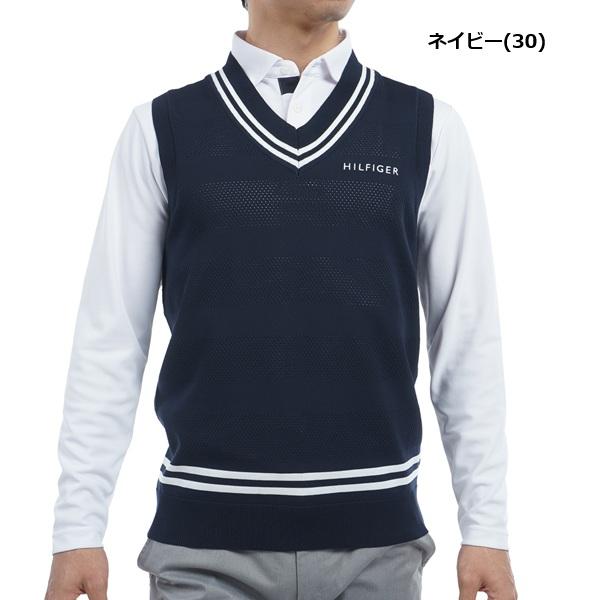 トミーヒルフィガーゴルフ メンズ シャドーストライプ クリケットニットベスト TOMMY HILFIGER GOLF THMA510 2025年春夏モデル | TOMMY HILFIGER GOLF | 02