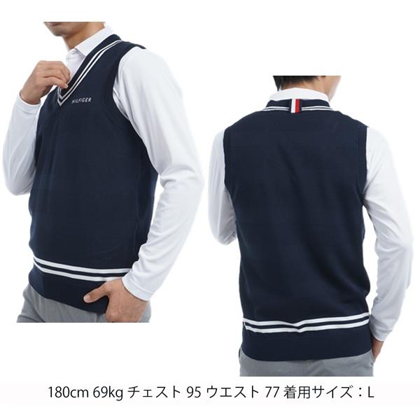 トミーヒルフィガーゴルフ メンズ シャドーストライプ クリケットニットベスト TOMMY HILFIGER GOLF THMA510 2025年春夏モデル | TOMMY HILFIGER GOLF | 04