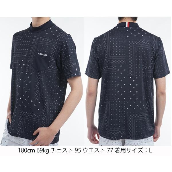 トミーヒルフィガー ゴルフ メンズ バンダナプリント 半袖モックネックシャツ TOMMY HILFIGER  THMA524 2025年春夏モデル | TOMMY HILFIGER GOLF | 03